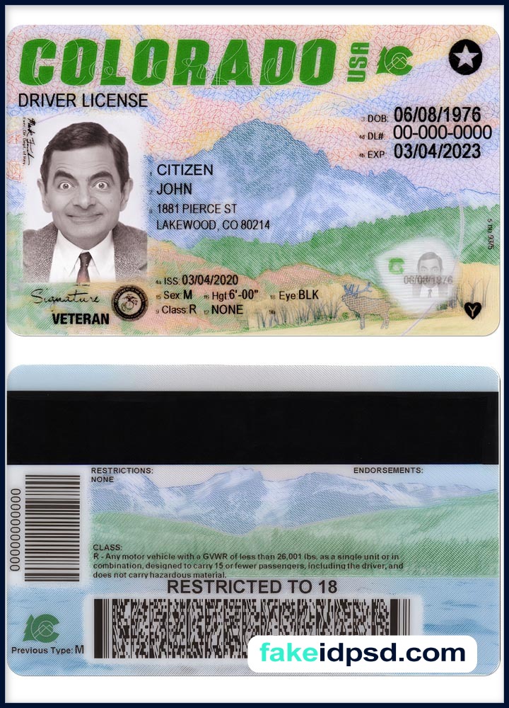 Driver license [ Colorado ] USA