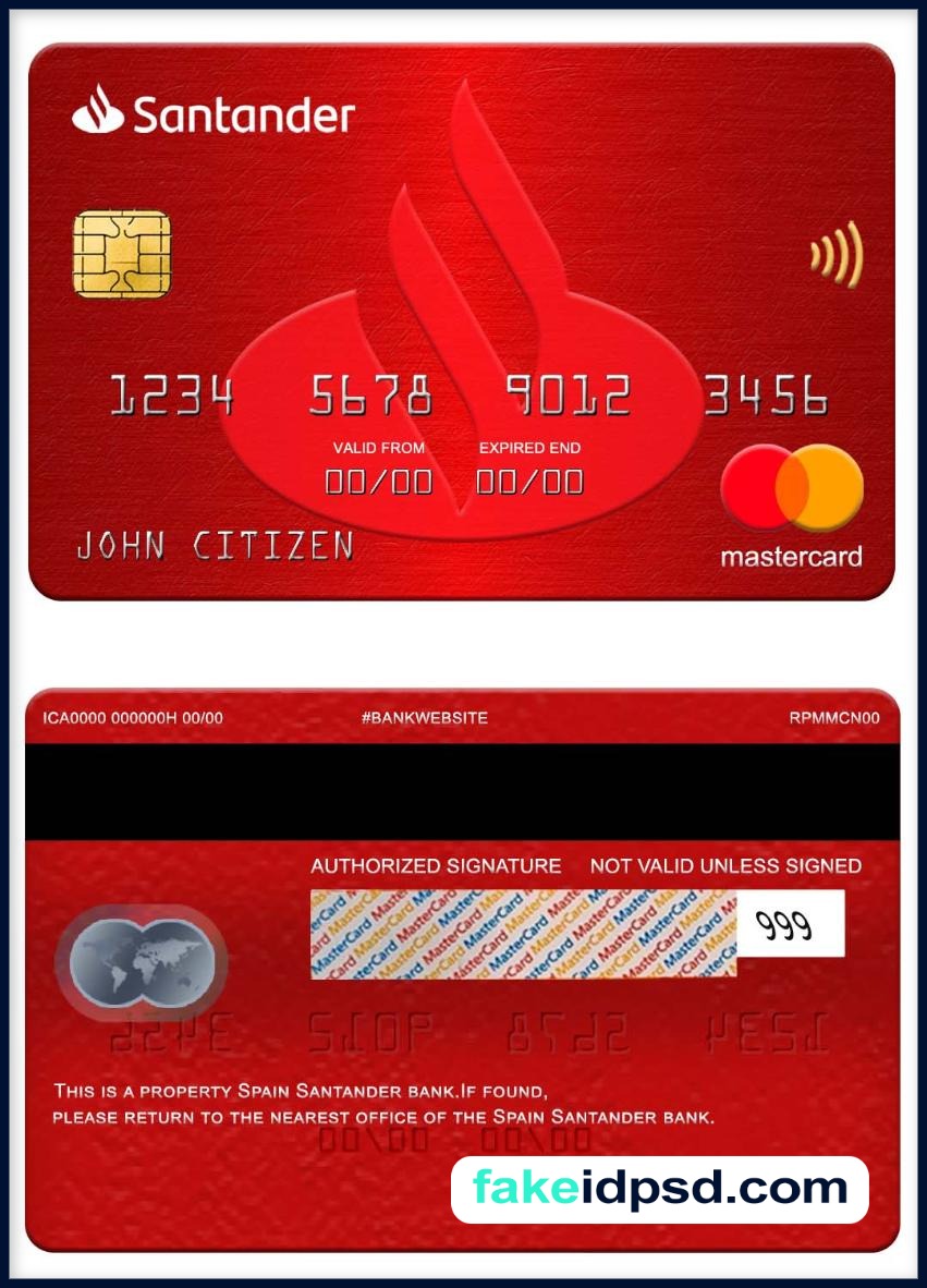 Card [Santander Bank] Front